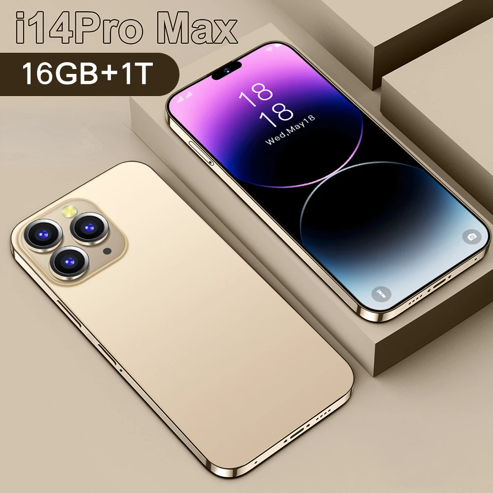

I14 Pro Max Smartphone 6.7 Inch 16GB+1TB Mobile Phones Global Version 4G 5G Cell Phone 48MP+64MP Camera