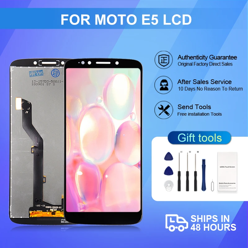 ЖК-дисплей 5,7 дюйма для MOTO E5 XT1944, сенсорная панель, дигитайзер в сборе для Moto E5, дисплей с инструментами, бесплатная доставка, 1 шт.
