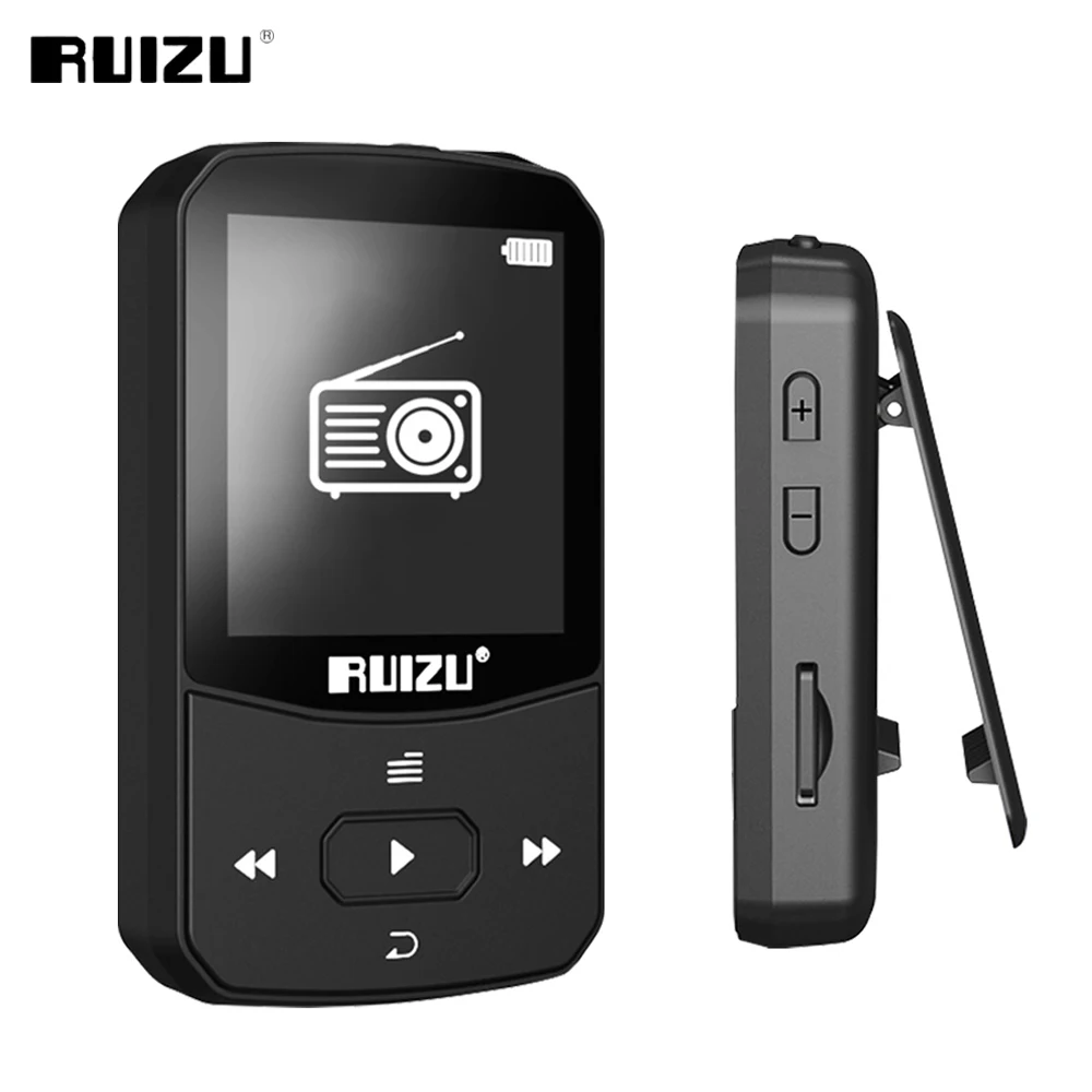 RUIZU X52 Спортивный MP3-плеер Bluetooth Клипса Мини-музыкальный Видеоплеер 8 ГБ/16 ГБ