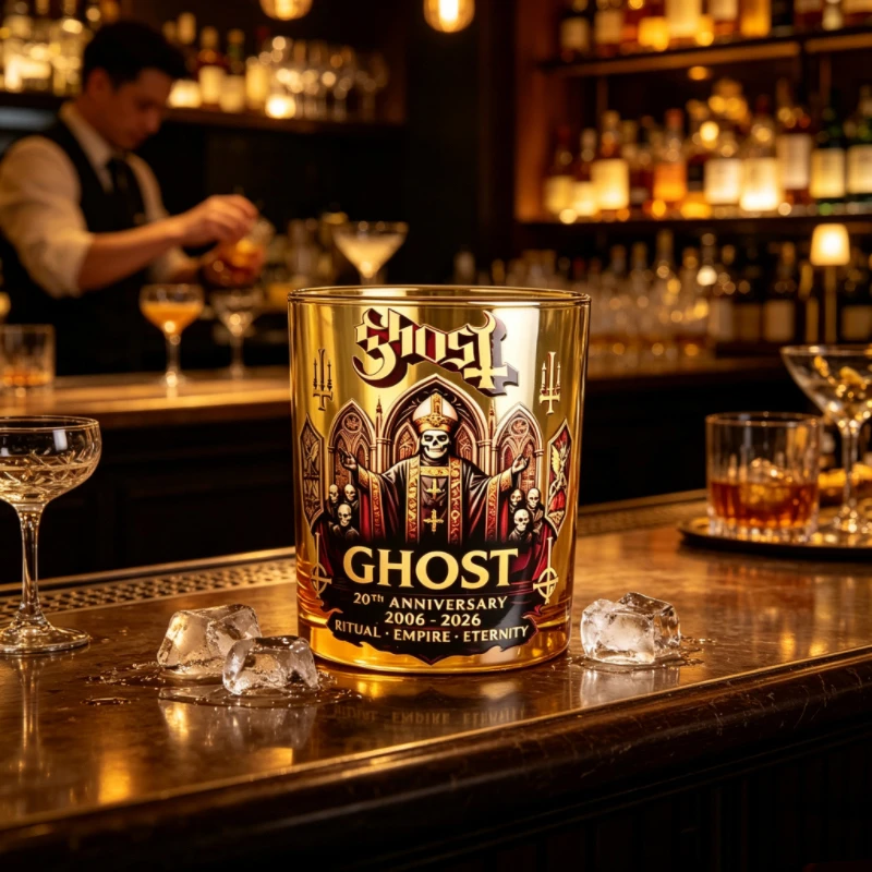 Фото Стеклянная кружка в готическом стиле Dark Ritual Ghost для бара, коллекционная чашка для фанатов хэви-метала №5