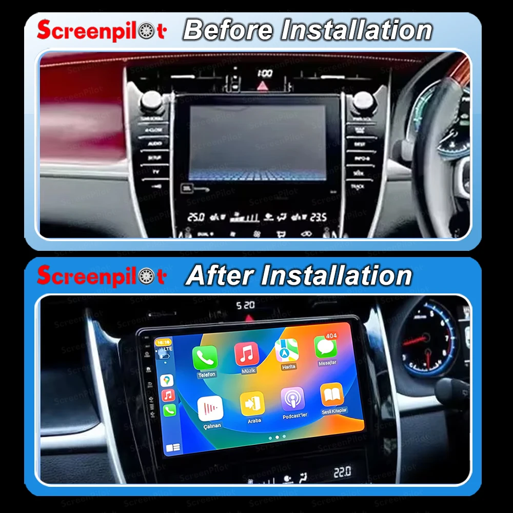 Фото Автомагнитола Android 16 для Toyota Harrier 2013-2020: мультимедийная система с Wi-Fi, видеоплеером, GPS-навигацией, 8-ядерным процессором (без 2DIN) №2