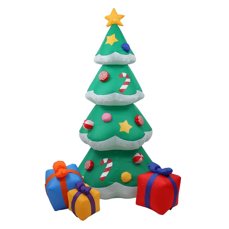 

Christmas Inflatables Outdoor Decorations Inflatable Christmas Tree for Lawn Yard Porch Xmas Party Outside EU Plug