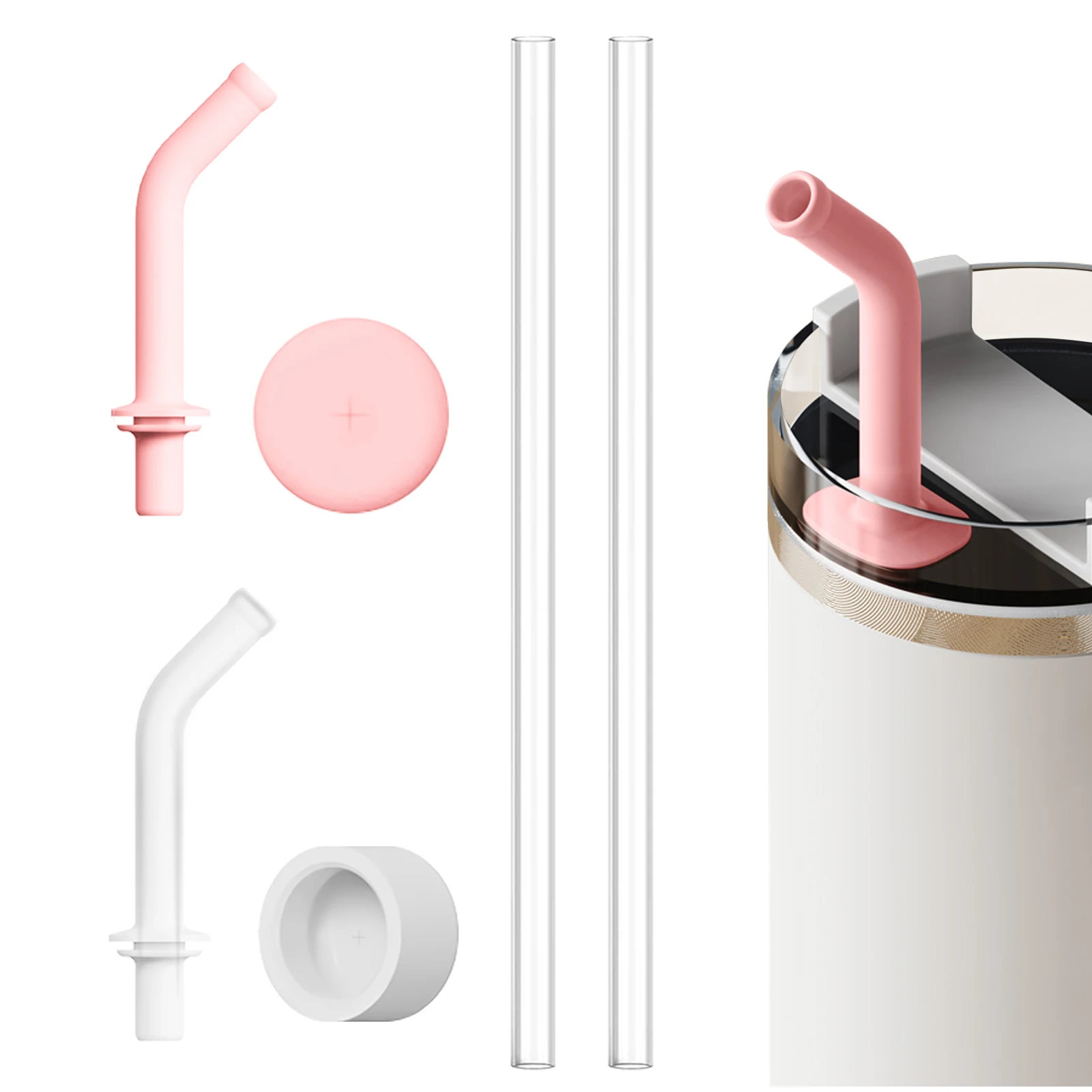 Комплект Герметичных Аксессуаров Stanley Quencher 2 0 1 С Силиконовыми Соломинками