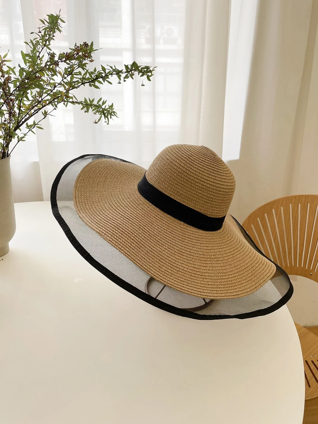 

hat Mesh Panel Straw Hat beach