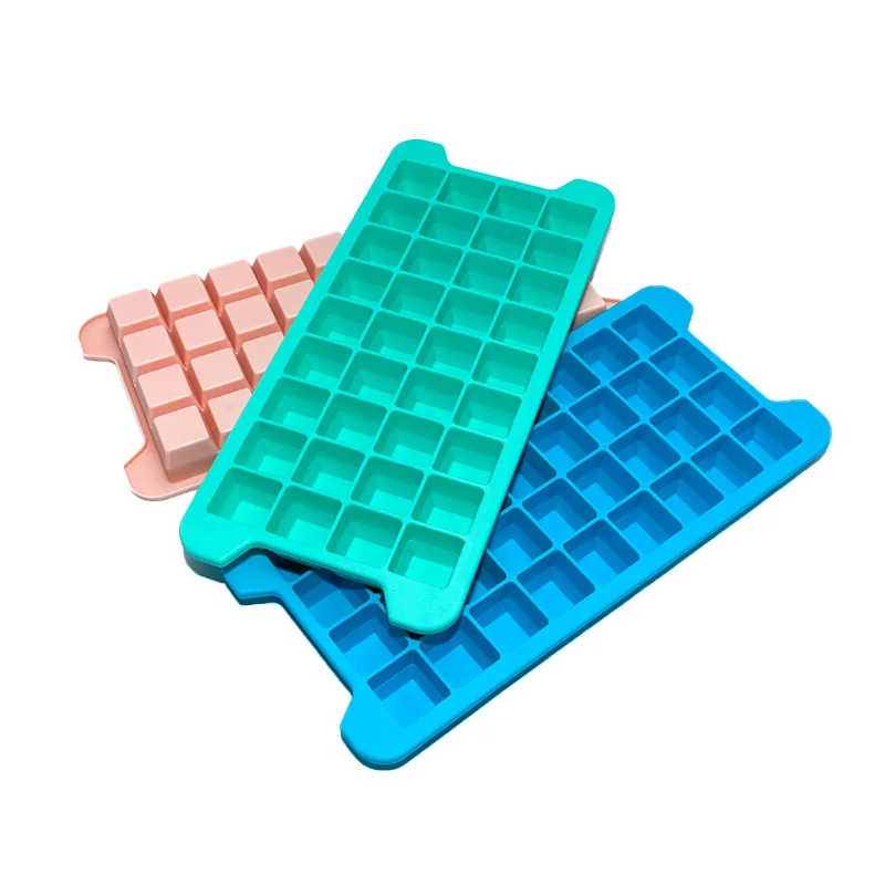 

36 grid silica gel ice lattice with cover creative ice cube ice cream mold DIY fruit yogurt ice cube accept mold color