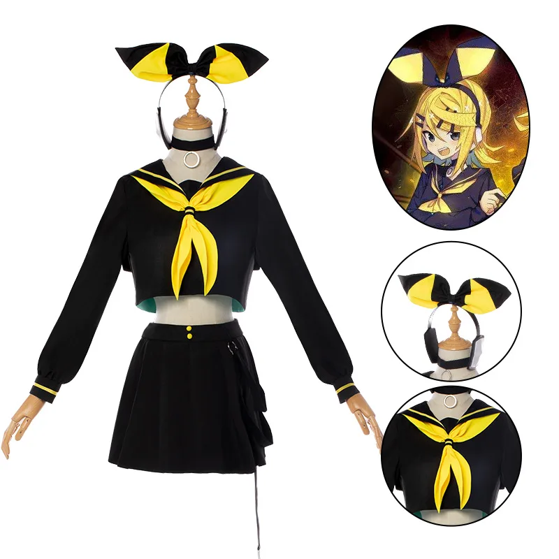 

Kagamine Rin/Len, Halloween Women's Wear, JK Uniform, Lolita, Maid Costume, Cosplay Halloween Costume Sexy Women's Dress