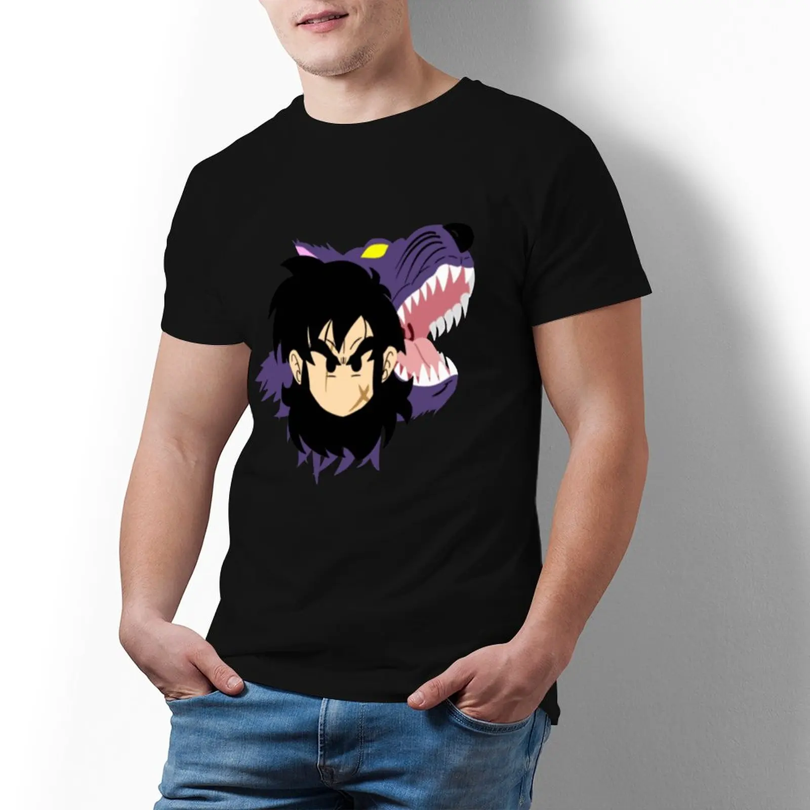 

Bandai Dragon Ball Yamcha Wolf Fang Fist T Shirt Japanese Graphic Cotton T-Shirt Short Sleeve Casual Tshirt Mens