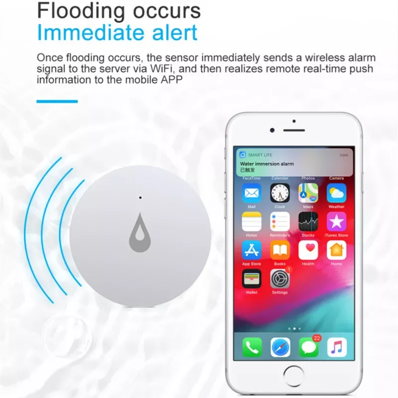 

Zigbee Water Sensor Smart Leak Detector Smart Home Real-time Detection Flood Sensor Leakage Alarm Smart Life APP