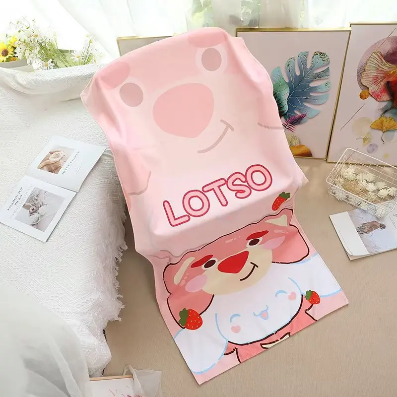 

Anime Sanrio Bath Towel Kuromi Accessories Cute Kawaii Soft Quick-Drying Thickened Beach Bath Yoga Towel Household Toys for Girl