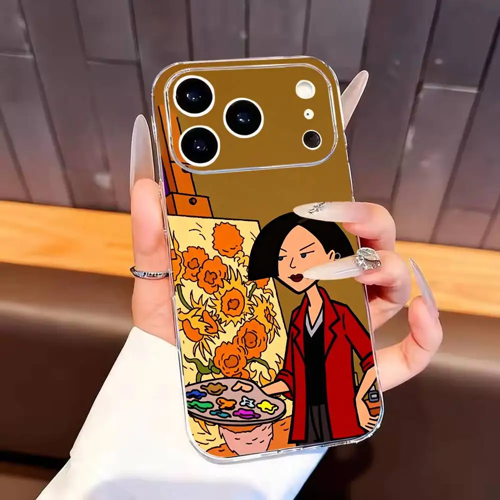 Фото Крутой чехол для телефона Jane Lane Daria Morgendorffer для iPhone 17, 16, 15, 14, 13, 12, 11 Plus, Pro Max, мягкий прозрачный чехол. №4