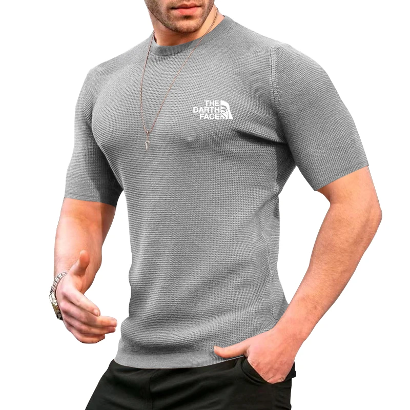 

New T Shirt Men Summer Gym Clothing Bodybuilding Fitness Loose Casual Lifestyle Fashion Trend Streetwear Hip Hop Short Sleeves