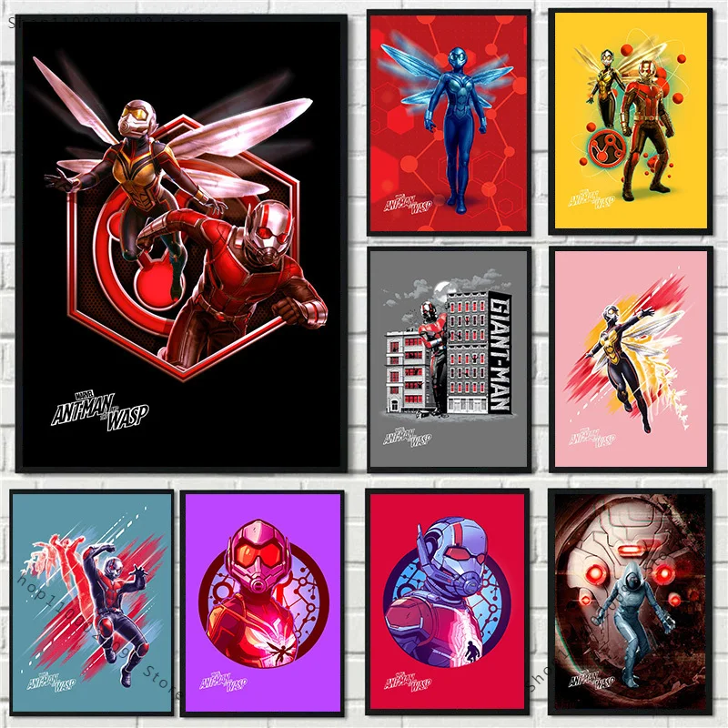 Постер Marvel Мстители, настенное искусство, холст, живопись муравьев, человек, ваза, класс супергероев Marvel, минимальный фильм, декор для гостиной