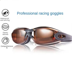 New Adult Children Waterproof Foggy Training High-definition Goggles Professional Racing Electroplating Swimming Goggles Gift