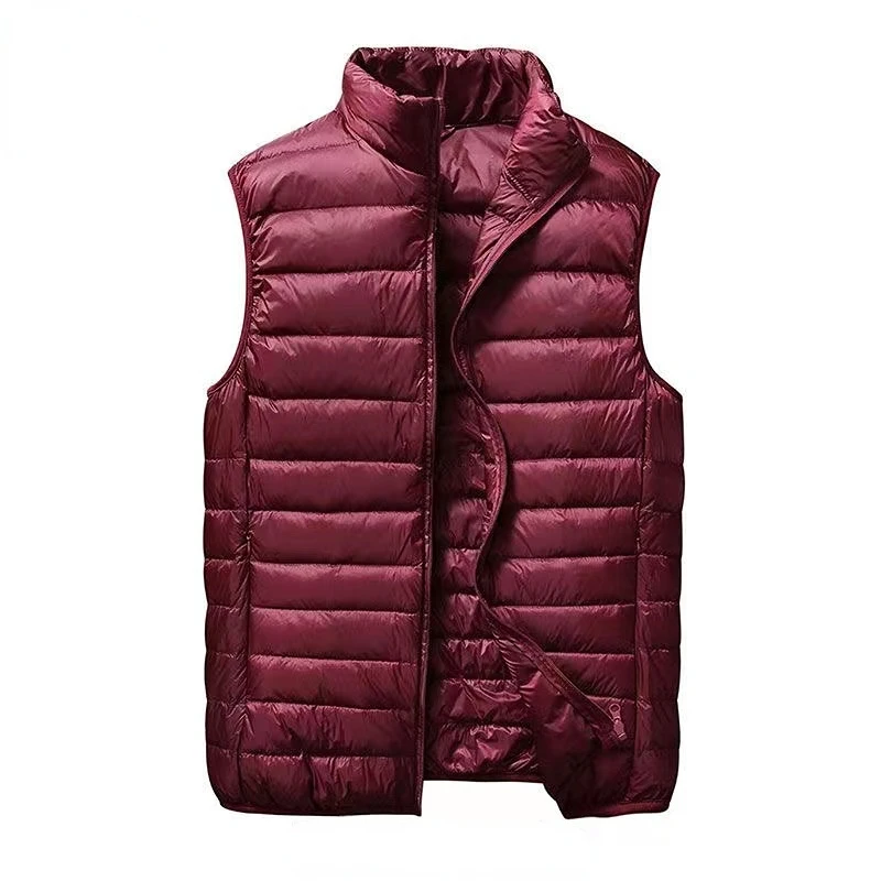 

2022 Winter Down Jacket Men Golf Wear Casual Zipper Vest Jacket Male Warm Vest Windbreak Coat Malbon Golf