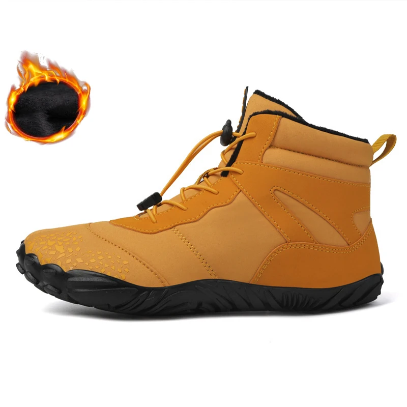 

2023 Brand Winter Snow Boots For Men Comfortable Barefoot Casual Shoes Male Outdoor Waterproof Non-slip Hiking Boots Sneakers