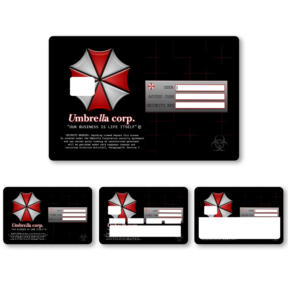 

Resident Evil наклейки для карт, 4 шт., ПВХ