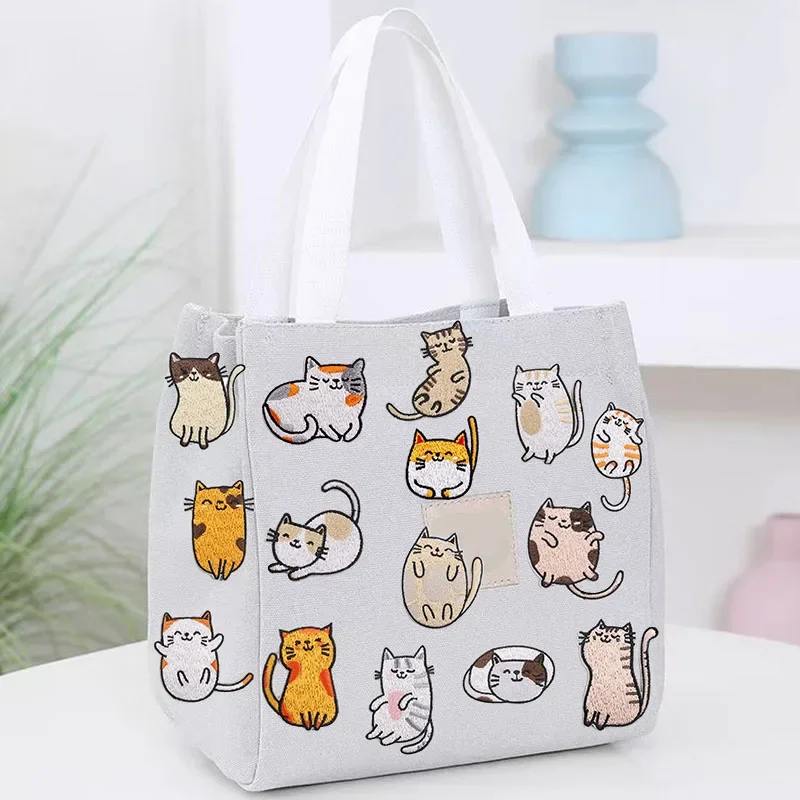 Iron On Patches for Clothes The Rural Cat Clothing Stickers Fabric Sewing Embroidered Patch Thermal Adhesive Applique Fusible