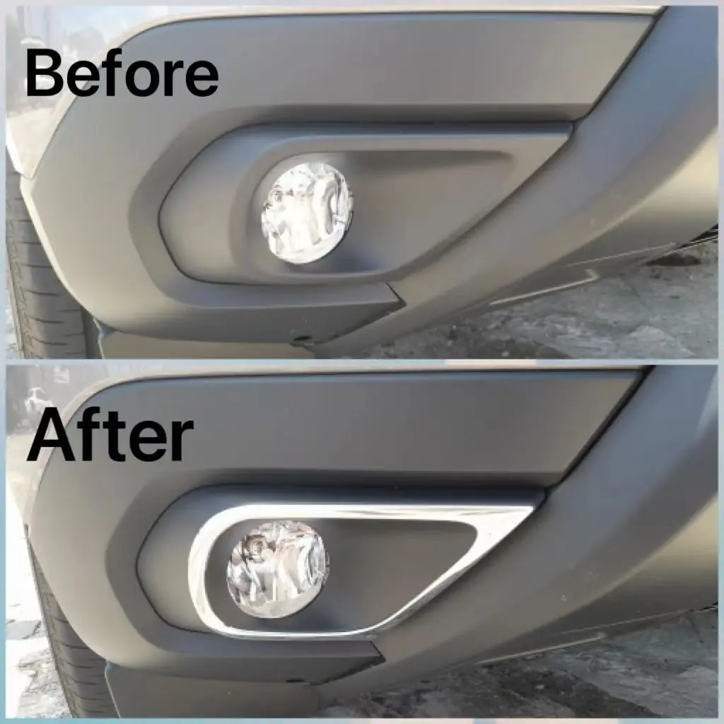 Stainless Steel Car Chrome Front Fog Lights Lamp Cover for Renault Dacia Duster 2018-2022 | Chromium Styling