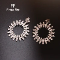 luxurious fashion metal long evening dress accessories delicate sparkling earrings