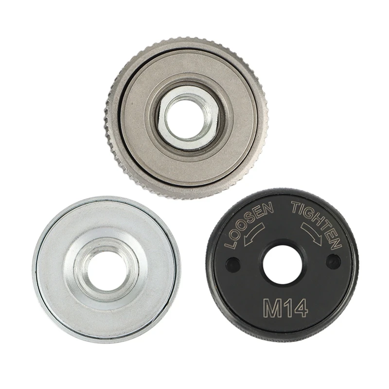 

3 PCS Angle Grinder M14 Threaded Inner And Outer Flange Nut Set Quick Release Nut Power Replacement