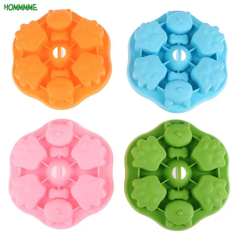 

1Pc 6 Shell 3D Puppy Silicone Mould Steamed Cake Soap Aromatherapy Candle Mould Mousse Cake Baking Mould Kitchen Accessories