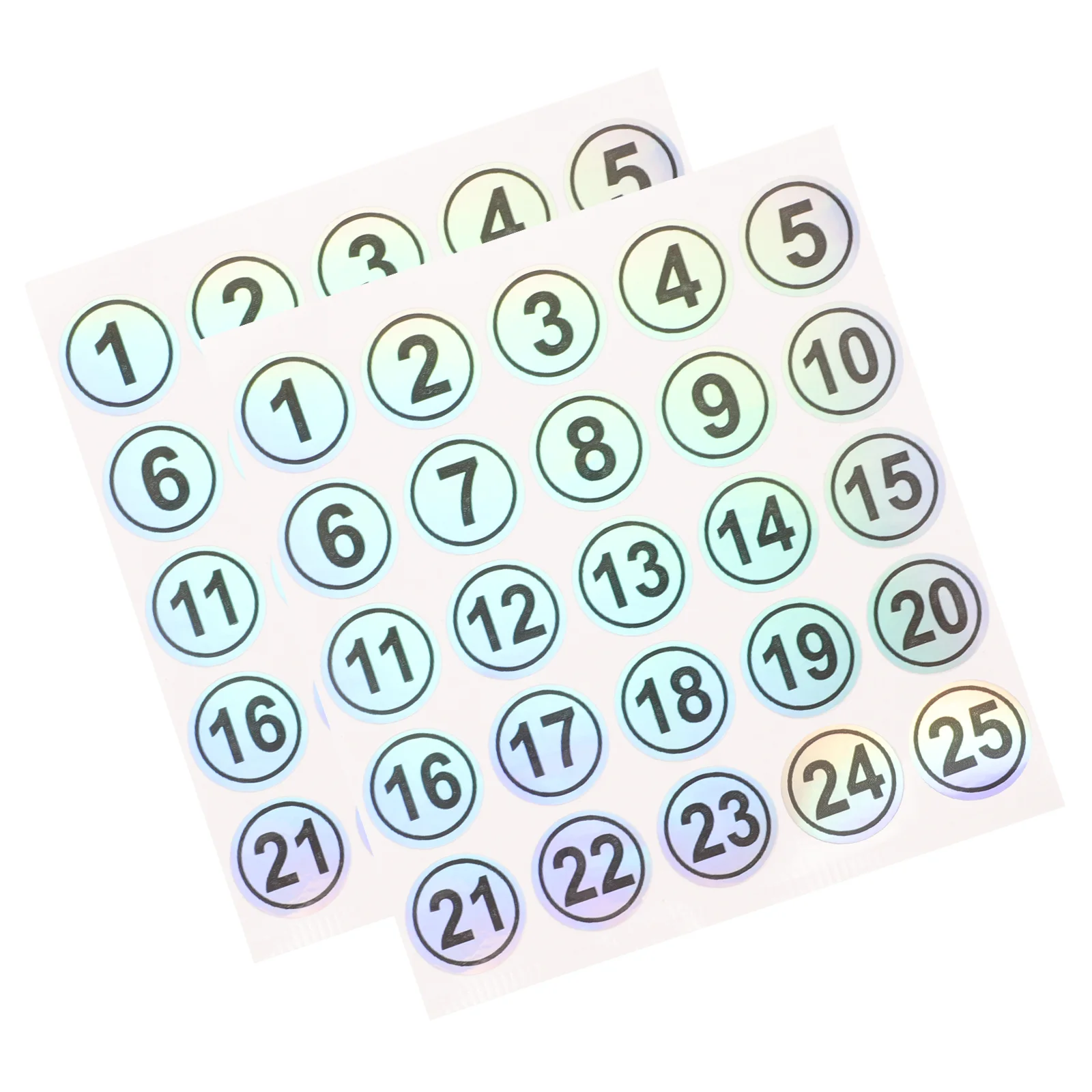 2-листые цифровые наклейки клейкие номерные этикетки круглые идентификационные