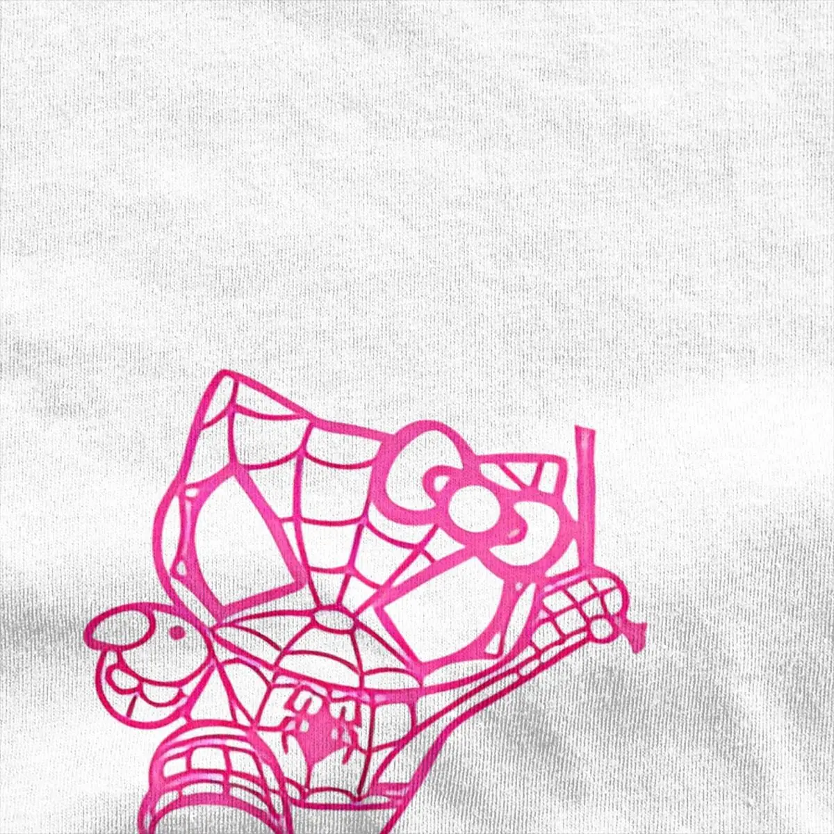 Розовая футболка Sanrio Hello Kitty с рисунком Человека-паука модные футболки короткими