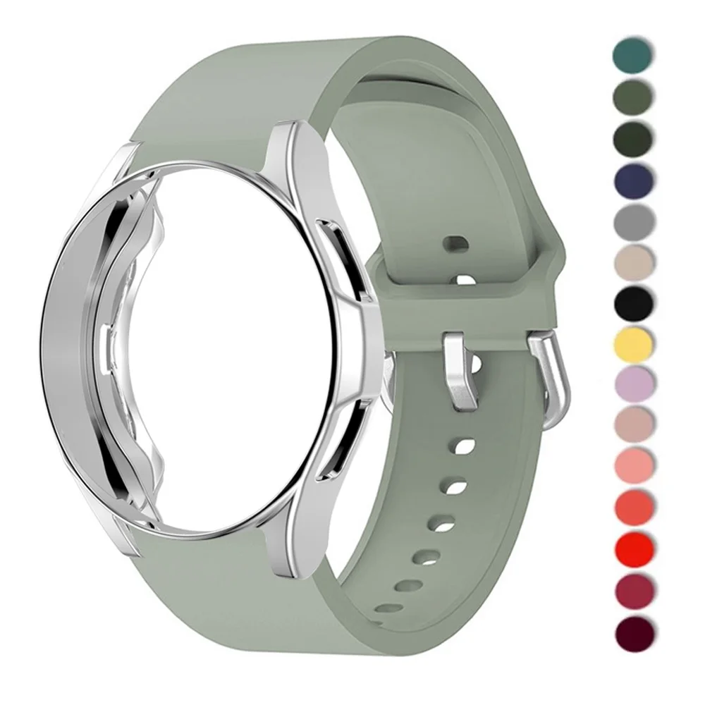 

Case+band For Samsung Galaxy Watch 4 classic 46mm 42mm 5 44mm 40mm watchband Ridge Sport Bracelet correa Galaxy Watch 4 strap