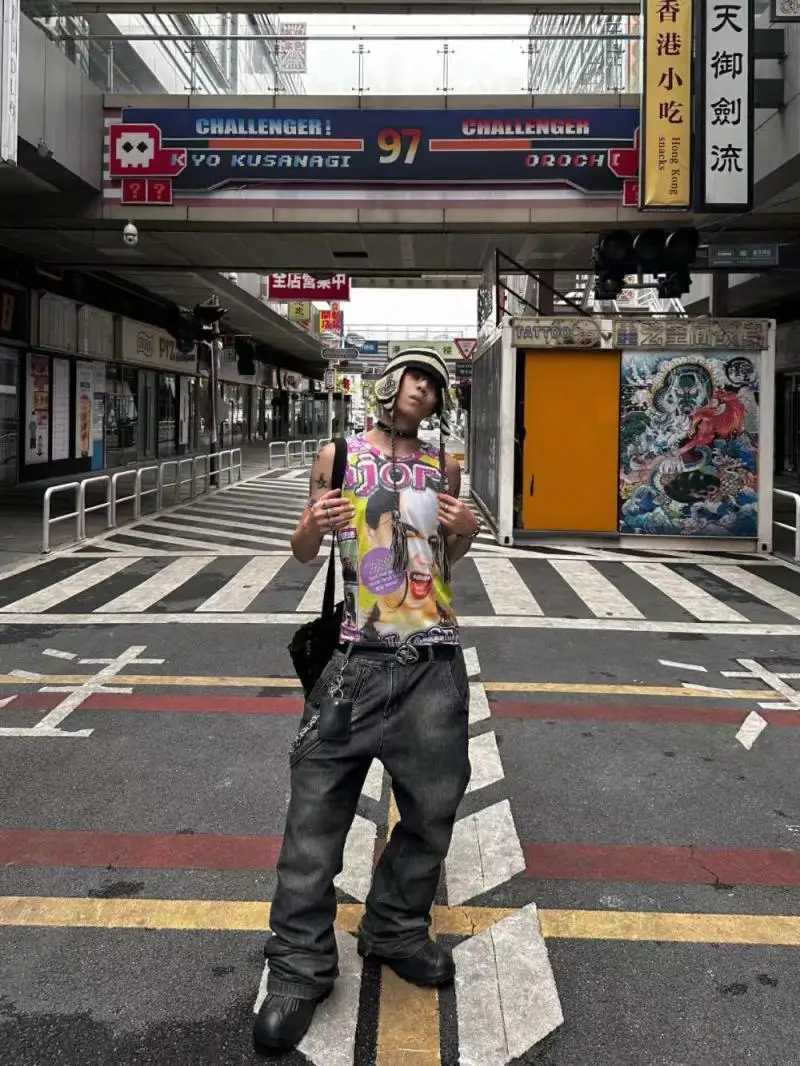 Майка женская/мужская с принтом в стиле Харадзюку 2000s