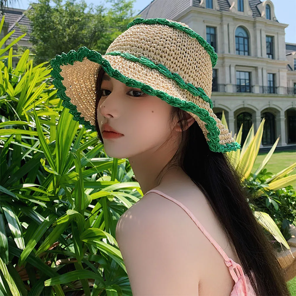 

New Patchwork caps sunshade hat Women's summer hat Women's cap Straw hat Golf cap sun hats Men's panama hat summer hats gorros