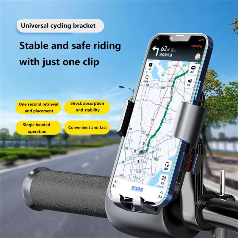 

Navigation Mobile Phone Holder Silicone Shock Absorption Eight Claw Locking Mobile Phone Holder Single Handed Operation