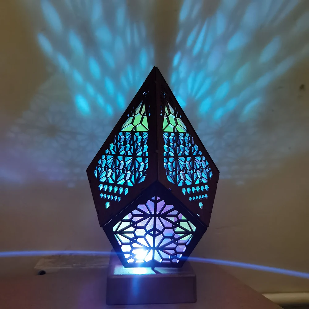 

Polar Star Diamond Lamp LED Projection Bohemian Floor Decorative Lamp Geometric Light Home Decor Bedroom Bedside Standing Lamp