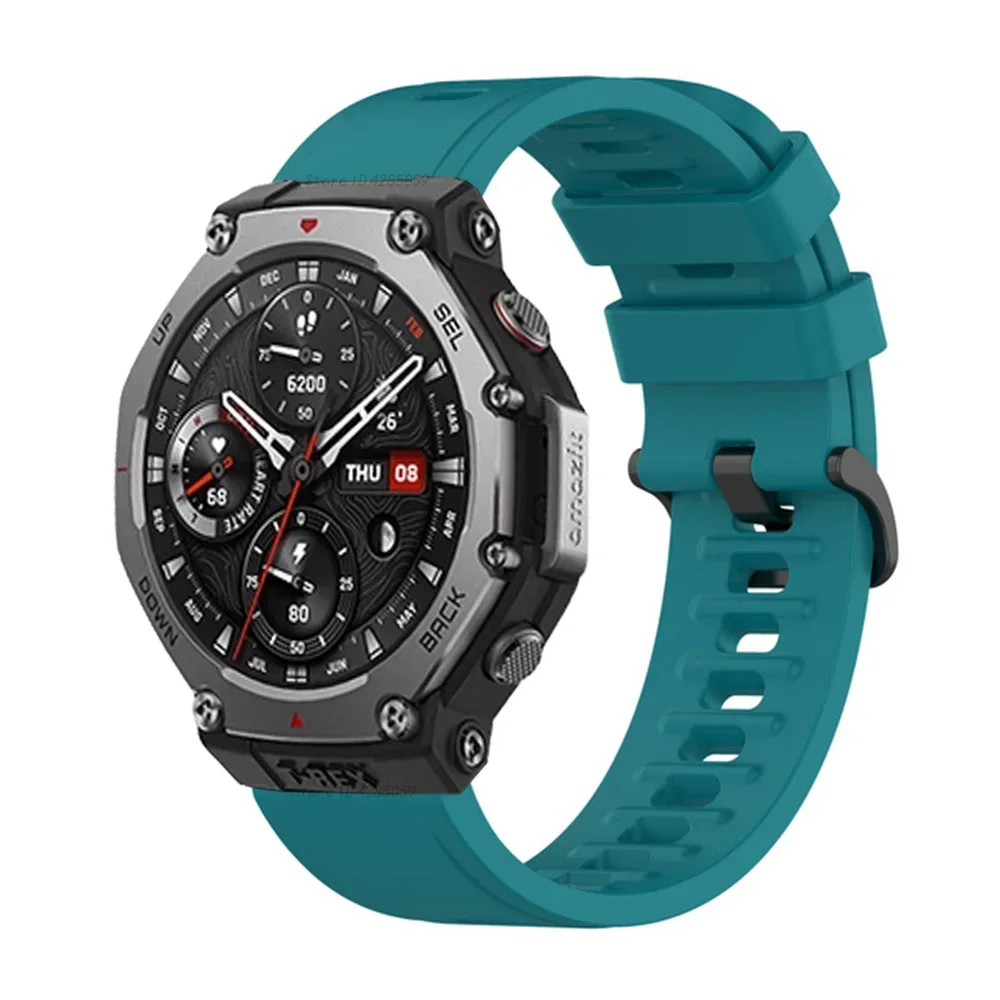 Фото Силиконовый ремешок для умных часов Amazfit T-rex 3, разъем для браслета, спортивный ремешок для Huami Amazfit T-rex 3, аксессуары для браслета №5