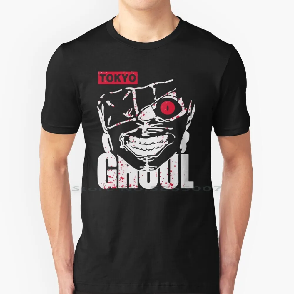

Черная Токийский Гуль канеки Футболка 100% хлопок Kaneki глазная сорочка сороконожка черный Батлер меч