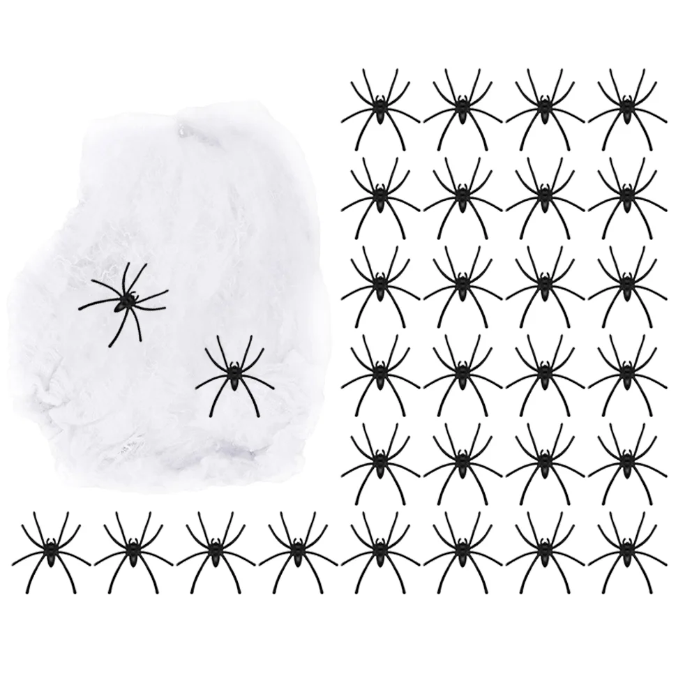 

Decor Halloween Props Large Spider Webs Decoration Artificial Cobwebs House Roof Fake