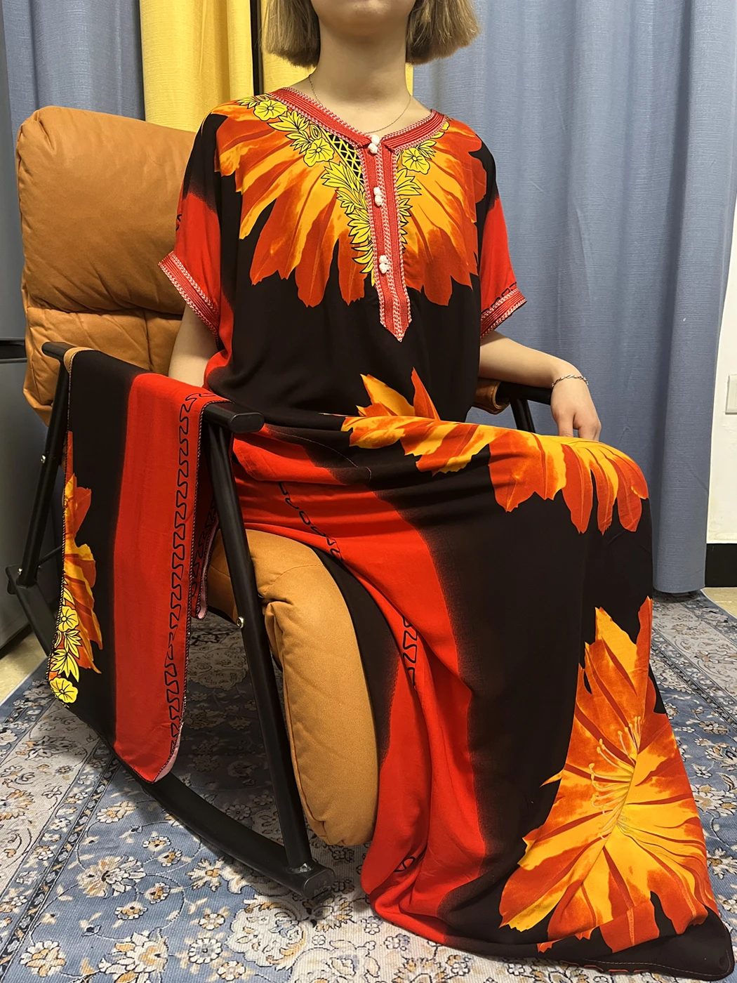 Abayas для женщин Дубай 2023 мусульманский модный принт цветочный хлопок африканские