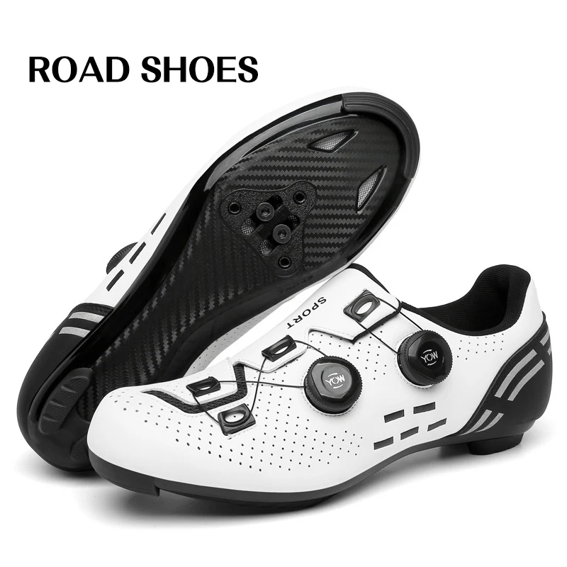 

2022 MTB Cycling Shoes Men Self-locking Breathable Road Bike Sneakers Racing Bicycle Flat Cleat Mountain SPD Cleats Footwear