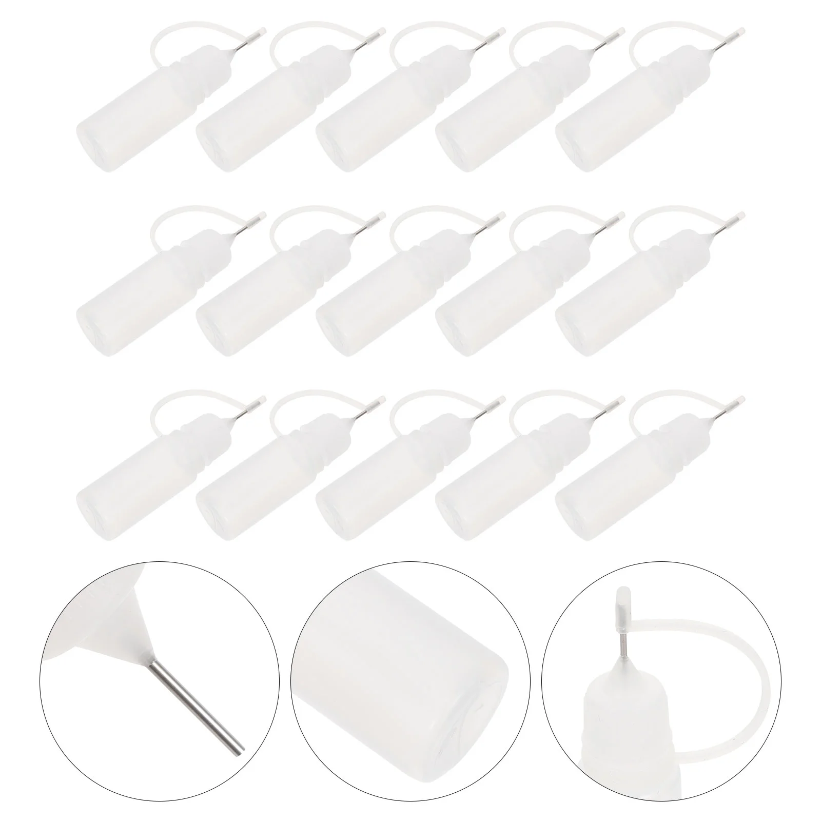 

15Pcs Fine Tip Applicator Bottle Metal Tip Glue Bottle Glue Bottle with Tip Plastic Dropper Bottle