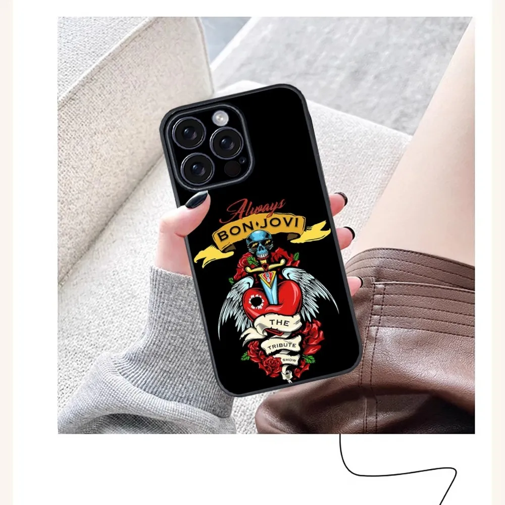 Чехол для телефона B-Bon J-Jovi Band iPhone 16 15 14 13 12 11 PRO MAX PLUS Mini TPU мягкий приятный кожи чехол