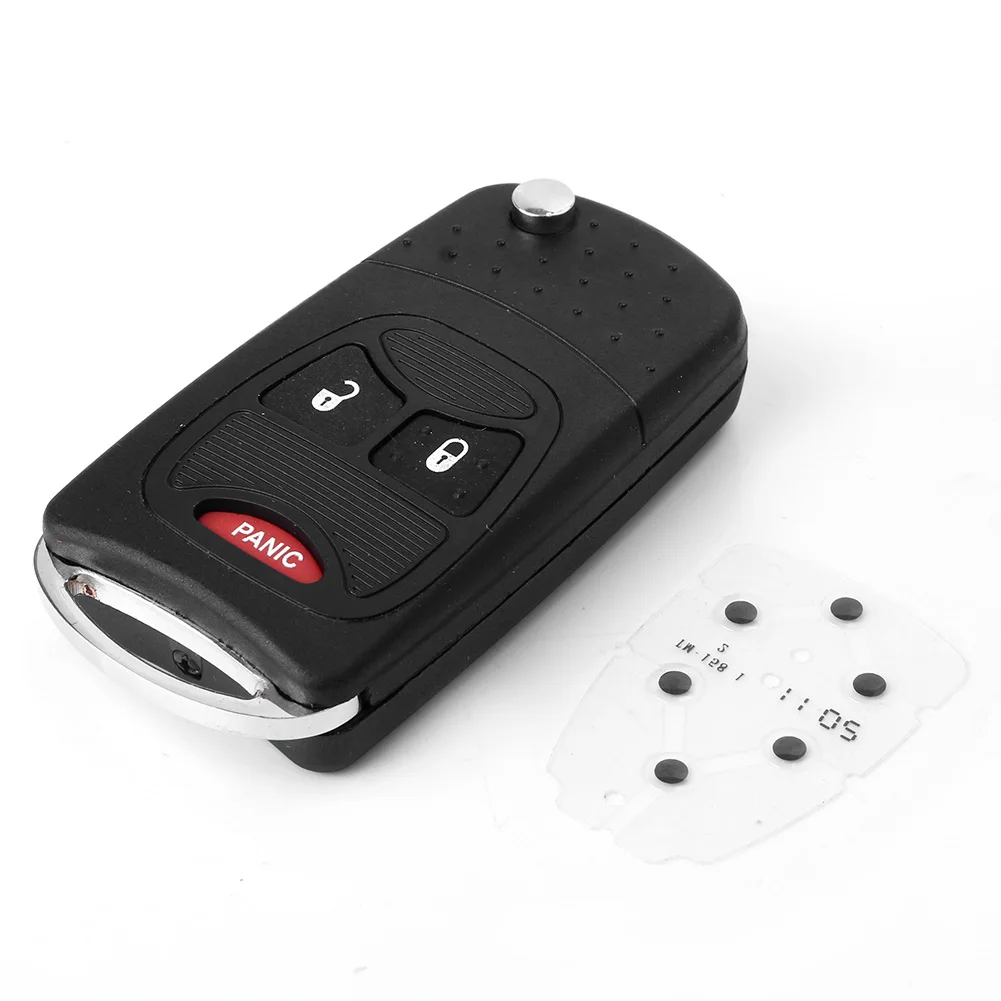 Автомобильный черный необрезанный откидной ключ для Dodge Caliber/Nitro/Ram1500/ Ram2500/ Ram3500/