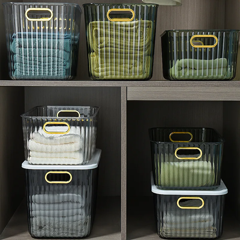 

Rectangular Desktop Makeup Organizers Drawer Stackable Storage Box Acrylic Rack Sundries Snack Makeup Storage Basket Organizer