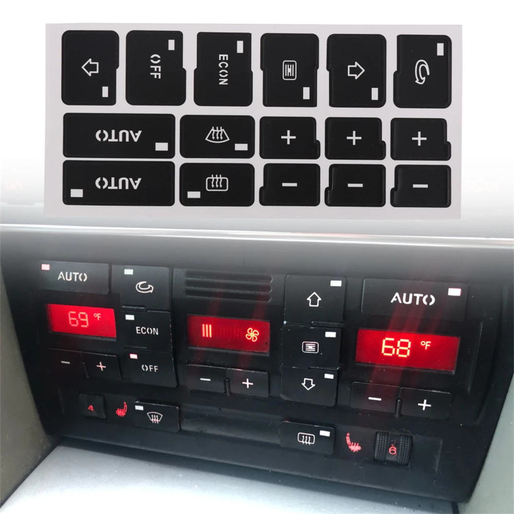 

Для Audi A4 B6 B7 2000 - 2004 Автомобильная наклейка для кондиционера переменный ток кнопка контроля климат ремонт наклейки