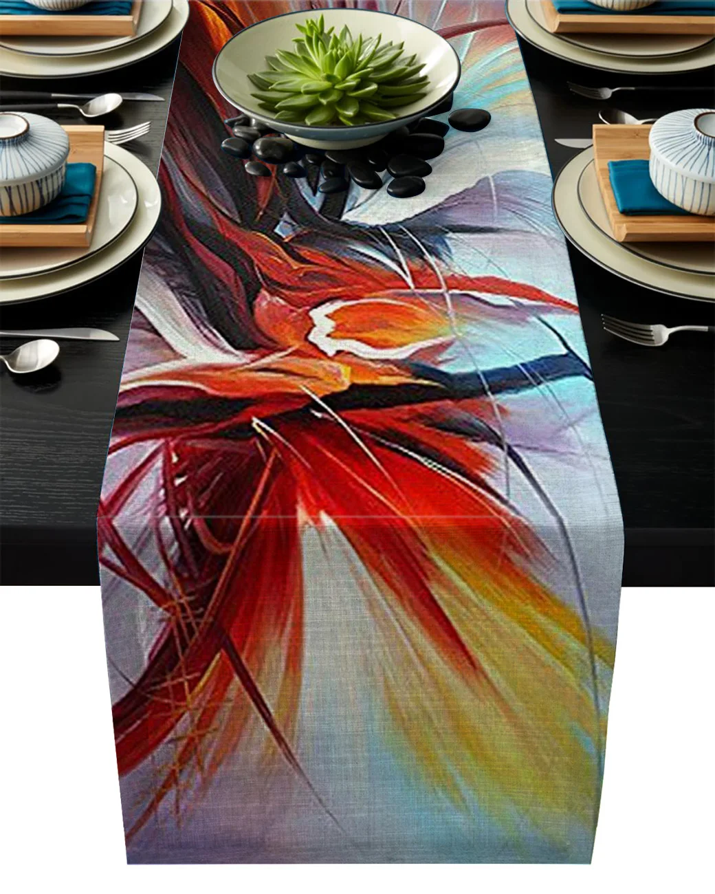 Abstract Indian Table Runner Placemat Coaster Modern Party Wedding Decor Dinning Table Runners