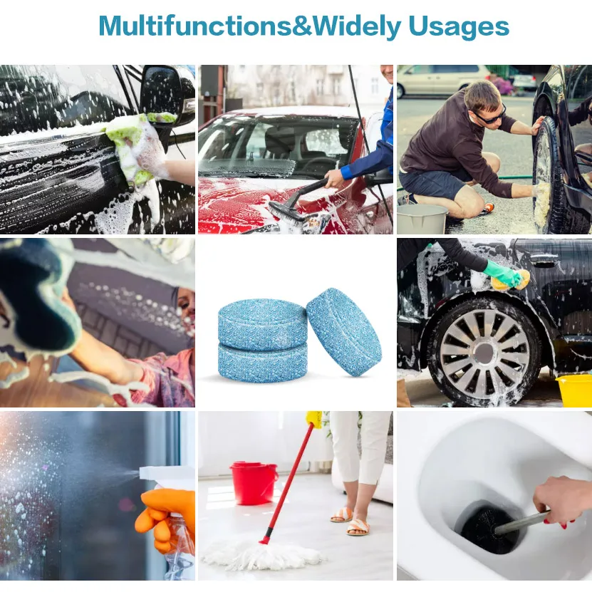 5/10 Pcs Car Solid Cleaner Effervescent Tablets Spray Window Windshield Glass Cleaning Auto Accessories |