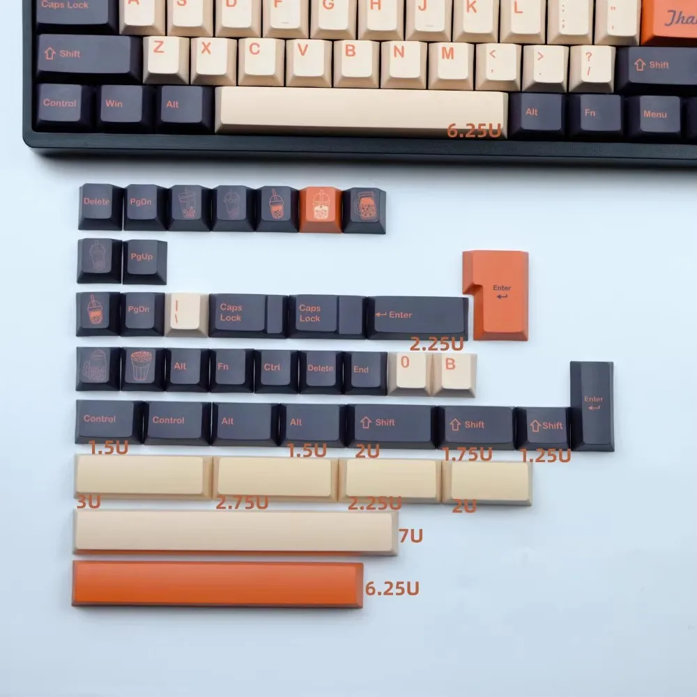 143 клавиш GMK Тайский чай колпачки для Вишневый профиль PBT сублимационная