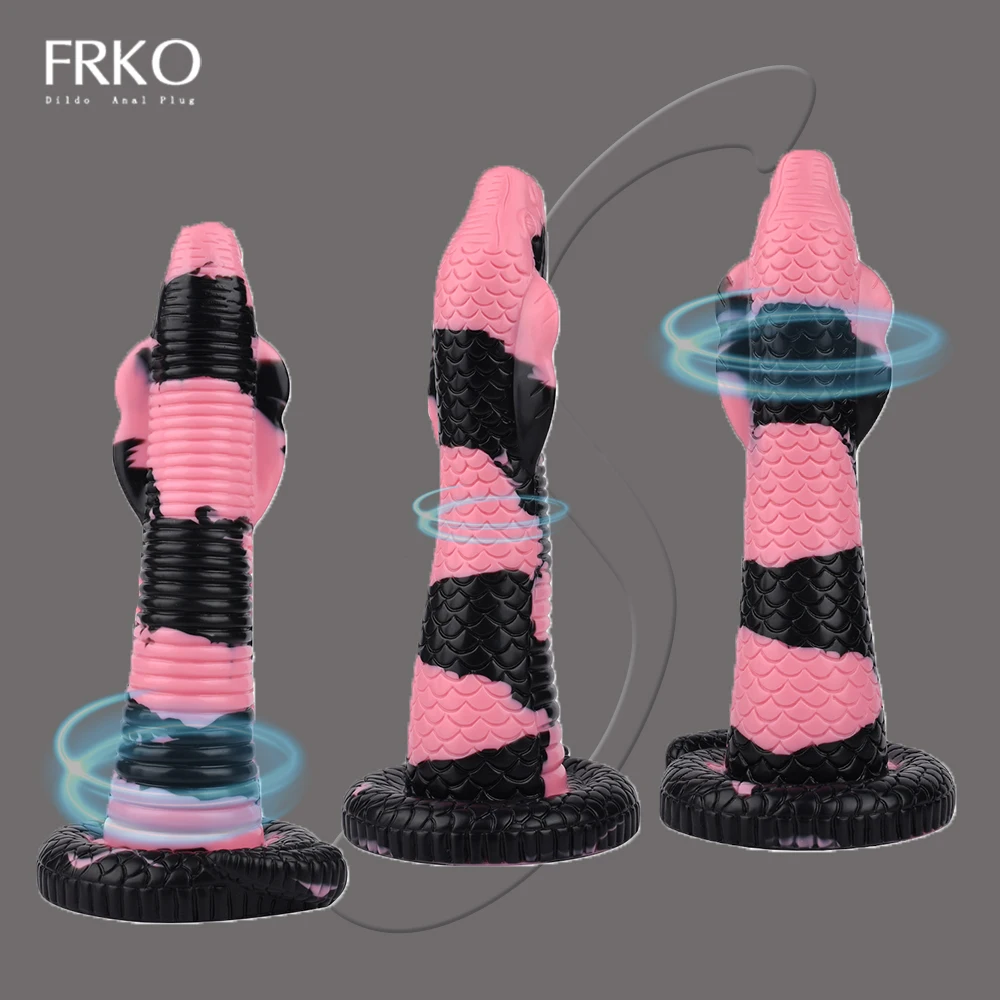 Силиконовый фаллоимитатор-Кобра FRKO анальная пробка для мужчин и женщин