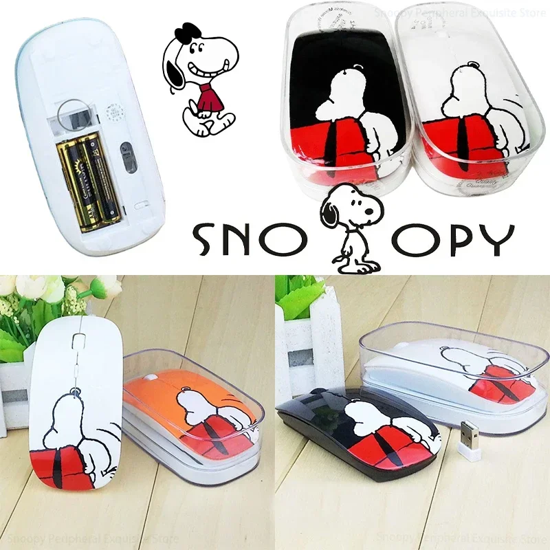 Snoopy Беспроводная Bluetooth-мышь Портативная перезаряжаемая бесшумная мышь 2 4G USB