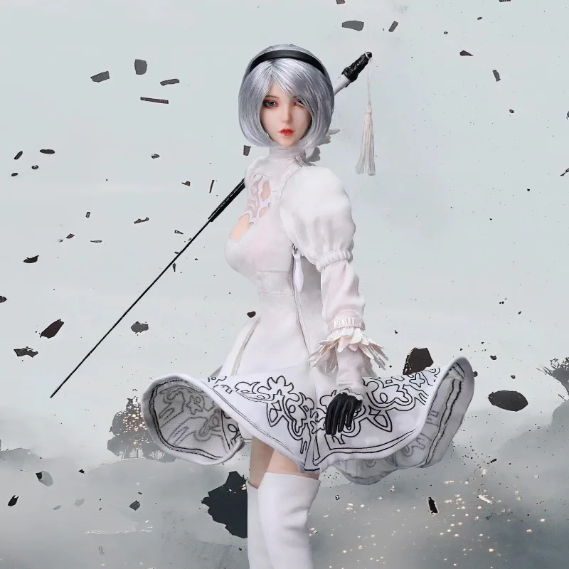 Фото WTOYS 1/6 Nier Mechanical Era Yurha 2B: Набор аксессуаров для головы и одежды персонажа Nier №3