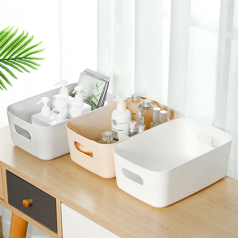 

Bathroom Plastic Storage Container for Underwear Organizer Box Cabinet Kitchen Basket Bedroom Mask Makeup Container Toy Sundries