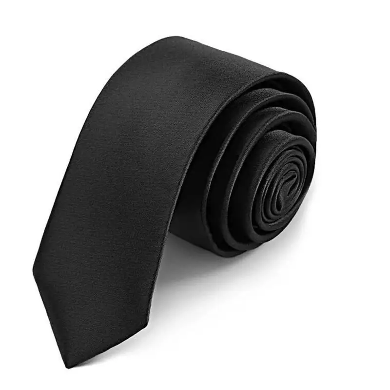Black Clip On Men Tie Security Ties For Men Women Unisex Tie Clothing Necktie  Steward Black Tie Matte Black